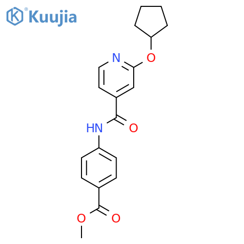 Methyl 4-(2-(cyclopentyloxy)isonicotinamido)benzoate structure