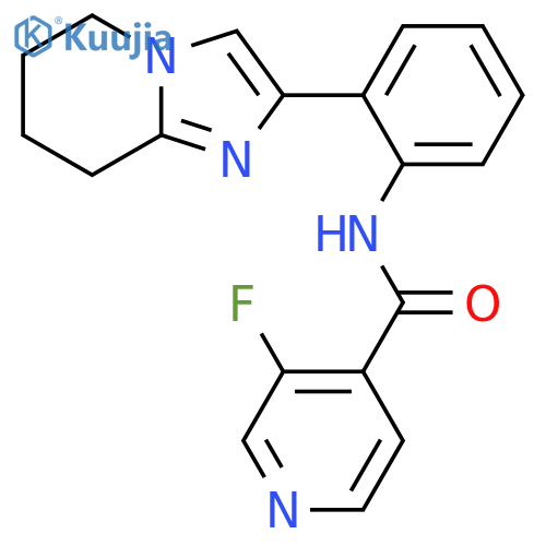 3-fluoro-N-(2-{5H,6H,7H,8H-imidazo1,2-apyridin-2-yl}phenyl)pyridine-4-carboxamide structure