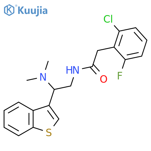N-2-(1-benzothiophen-3-yl)-2-(dimethylamino)ethyl-2-(2-chloro-6-fluorophenyl)acetamide structure