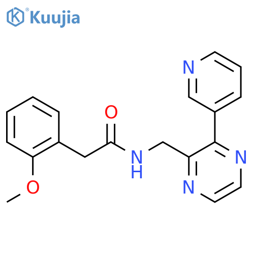 2-(2-methoxyphenyl)-N-{3-(pyridin-3-yl)pyrazin-2-ylmethyl}acetamide structure
