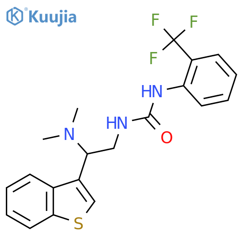 3-2-(1-benzothiophen-3-yl)-2-(dimethylamino)ethyl-1-2-(trifluoromethyl)phenylurea structure