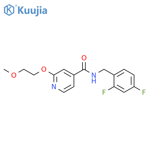 N-[(2,4-Difluorophenyl)methyl]-2-(2-methoxyethoxy)-4-pyridinecarboxamide structure