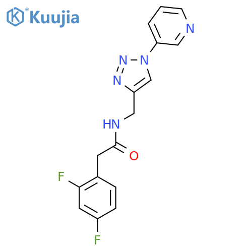2-(2,4-difluorophenyl)-N-{[1-(pyridin-3-yl)-1H-1,2,3-triazol-4-yl]methyl}acetamide structure