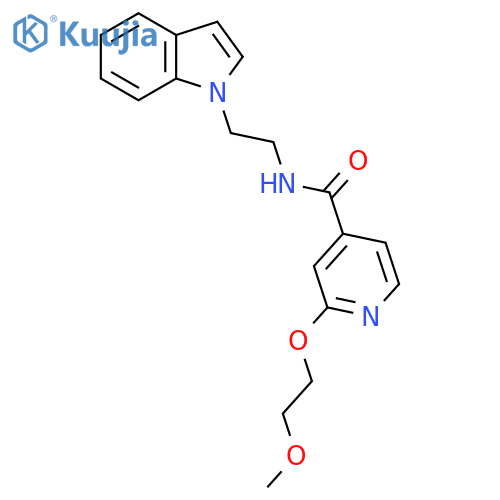 N-(2-(1H-indol-1-yl)ethyl)-2-(2-methoxyethoxy)isonicotinamide structure