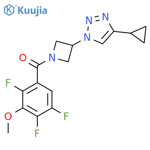 4-cyclopropyl-1-1-(2,4,5-trifluoro-3-methoxybenzoyl)azetidin-3-yl-1H-1,2,3-triazole structure