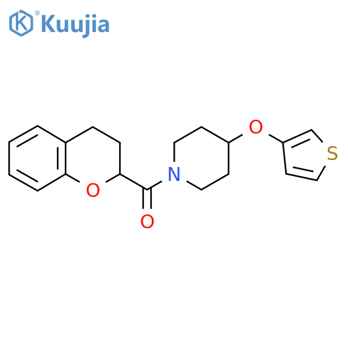 1-(3,4-dihydro-2H-1-benzopyran-2-carbonyl)-4-(thiophen-3-yloxy)piperidine structure