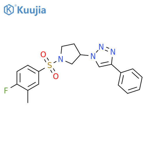 1-[1-[(4-Fluoro-3-methylphenyl)sulfonyl]-3-pyrrolidinyl]-4-phenyl-1H-1,2,3-triazole structure