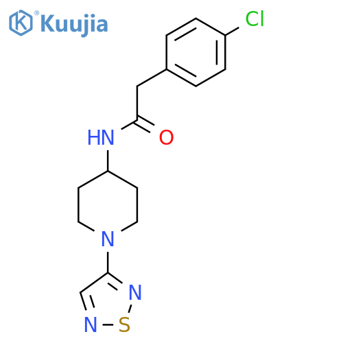2-(4-chlorophenyl)-N-[1-(1,2,5-thiadiazol-3-yl)piperidin-4-yl]acetamide structure