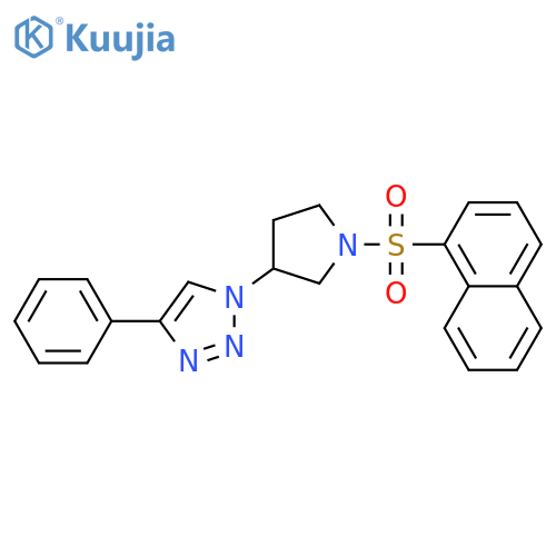 1-(1-naphthalen-1-ylsulfonylpyrrolidin-3-yl)-4-phenyltriazole structure