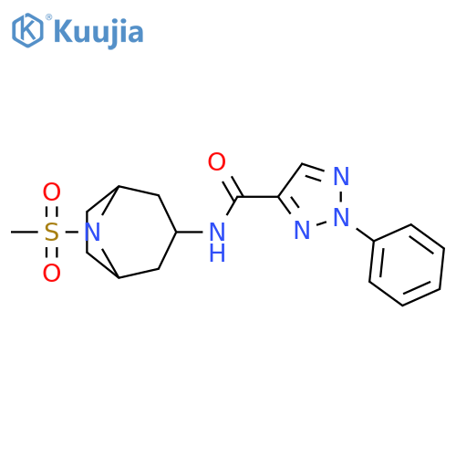 N-[8-(Methylsulfonyl)-8-azabicyclo[3.2.1]oct-3-yl]-2-phenyl-2H-1,2,3-triazole-4-carboxamide structure