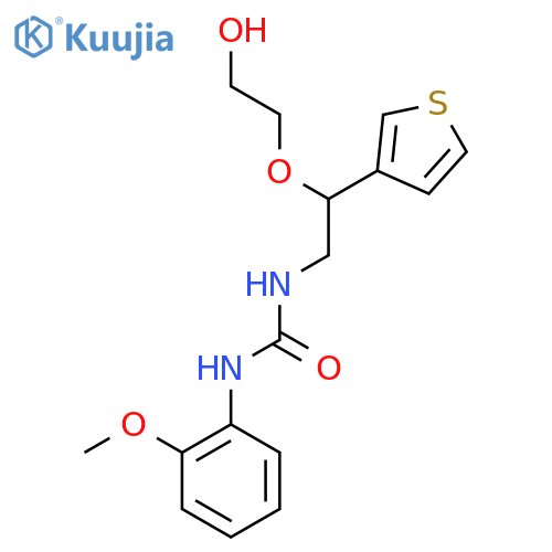 3-2-(2-hydroxyethoxy)-2-(thiophen-3-yl)ethyl-1-(2-methoxyphenyl)urea structure