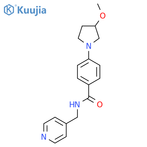 4-(3-methoxypyrrolidin-1-yl)-N-(pyridin-4-yl)methylbenzamide structure