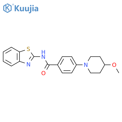 N-(1,3-benzothiazol-2-yl)-4-(4-methoxypiperidin-1-yl)benzamide structure