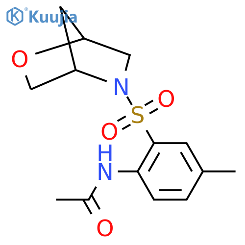 N-(4-methyl-2-{2-oxa-5-azabicyclo[2.2.1]heptane-5-sulfonyl}phenyl)acetamide structure