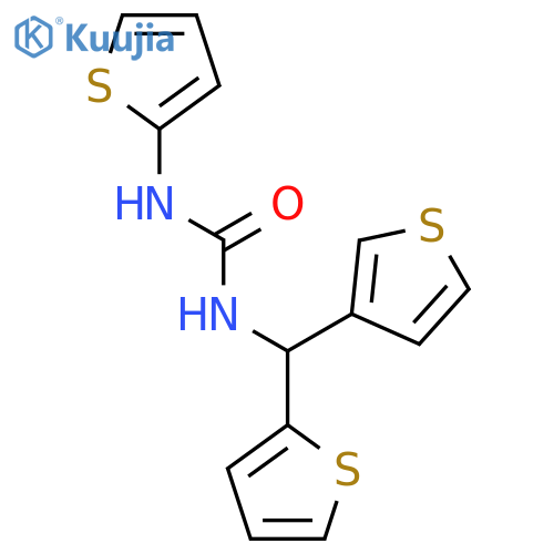3-(thiophen-2-yl)-1-(thiophen-2-yl)(thiophen-3-yl)methylurea structure
