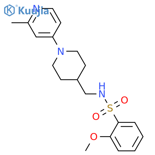 2-methoxy-N-[[1-(2-methylpyridin-4-yl)piperidin-4-yl]methyl]benzenesulfonamide structure