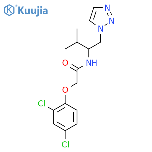 2-(2,4-dichlorophenoxy)-N-[3-methyl-1-(1H-1,2,3-triazol-1-yl)butan-2-yl]acetamide structure