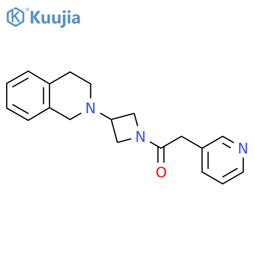 1-(3-(3,4-dihydroisoquinolin-2(1H)-yl)azetidin-1-yl)-2-(pyridin-3-yl)ethanone structure