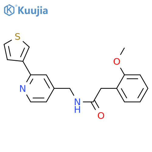 2-(2-methoxyphenyl)-N-{[2-(thiophen-3-yl)pyridin-4-yl]methyl}acetamide structure