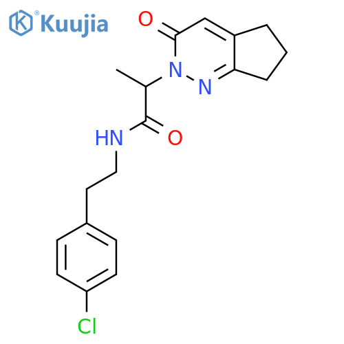 N-2-(4-chlorophenyl)ethyl-2-{3-oxo-2H,3H,5H,6H,7H-cyclopentacpyridazin-2-yl}propanamide structure