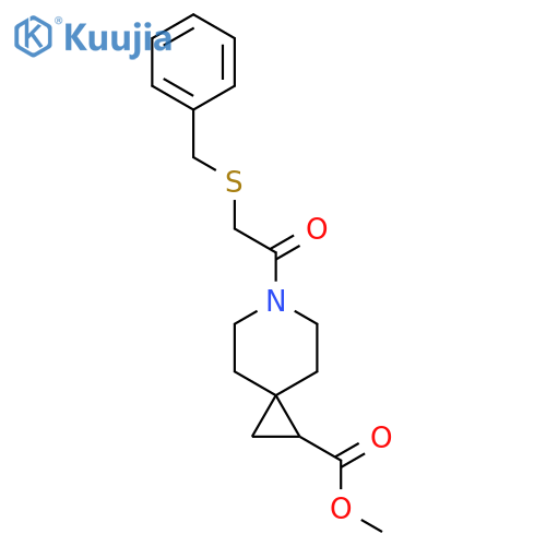 methyl 6-2-(benzylsulfanyl)acetyl-6-azaspiro2.5octane-1-carboxylate structure