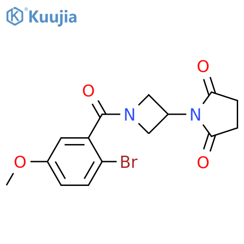 1-[1-(2-bromo-5-methoxybenzoyl)azetidin-3-yl]pyrrolidine-2,5-dione structure