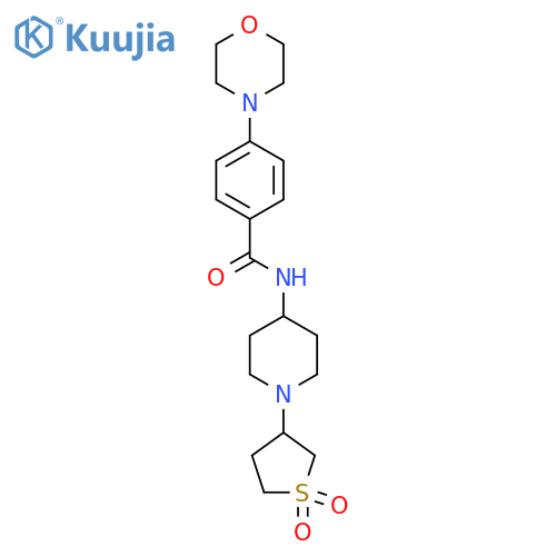 N-1-(1,1-dioxo-1lambda6-thiolan-3-yl)piperidin-4-yl-4-(morpholin-4-yl)benzamide structure