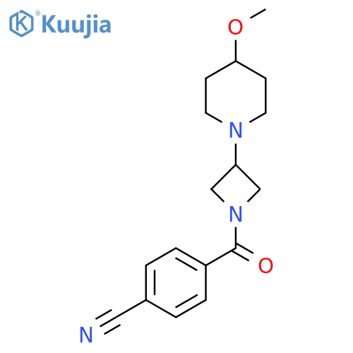 4-(3-(4-Methoxypiperidin-1-yl)azetidine-1-carbonyl)benzonitrile structure