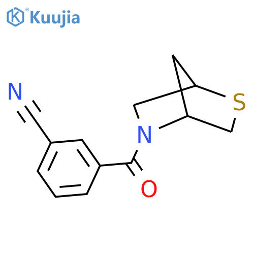 3-{2-thia-5-azabicyclo[2.2.1]heptane-5-carbonyl}benzonitrile structure