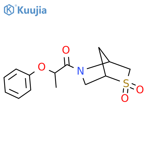 5-(2-phenoxypropanoyl)-2lambda6-thia-5-azabicyclo[2.2.1]heptane-2,2-dione structure