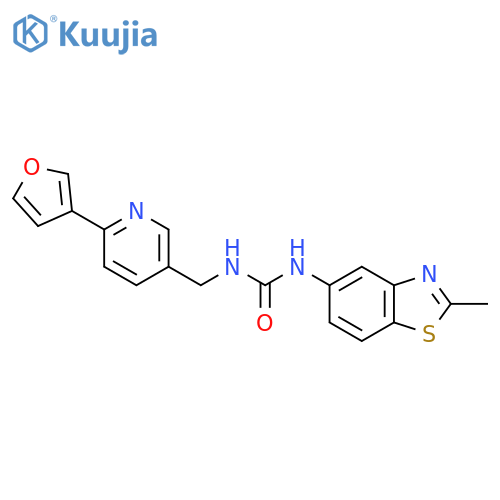 1-{[6-(furan-3-yl)pyridin-3-yl]methyl}-3-(2-methyl-1,3-benzothiazol-5-yl)urea structure