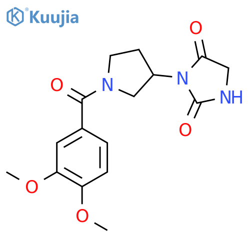 3-[1-(3,4-Dimethoxybenzoyl)pyrrolidin-3-yl]imidazolidine-2,4-dione structure