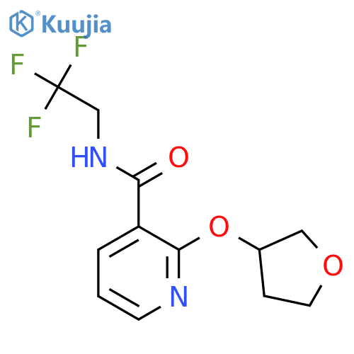 2-((tetrahydrofuran-3-yl)oxy)-N-(2,2,2-trifluoroethyl)nicotinamide structure