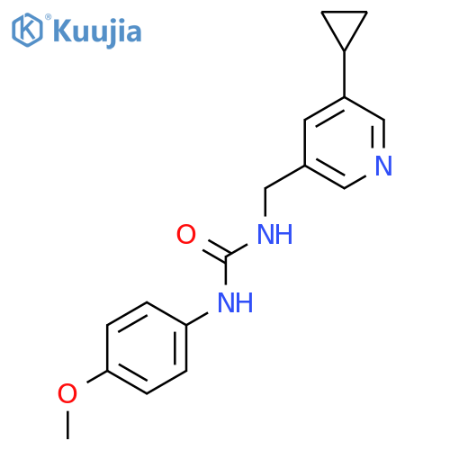 3-(5-cyclopropylpyridin-3-yl)methyl-1-(4-methoxyphenyl)urea structure