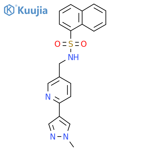 N-{6-(1-methyl-1H-pyrazol-4-yl)pyridin-3-ylmethyl}naphthalene-1-sulfonamide structure