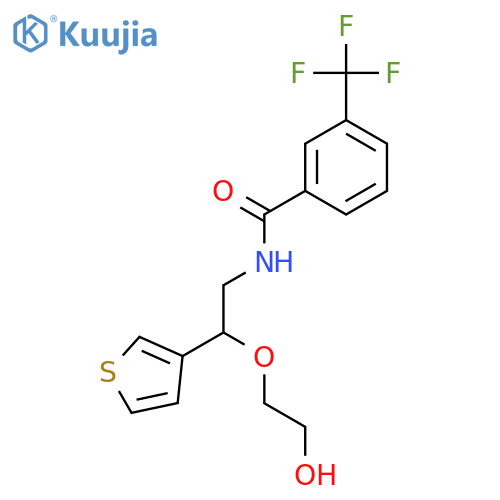 N-2-(2-hydroxyethoxy)-2-(thiophen-3-yl)ethyl-3-(trifluoromethyl)benzamide structure