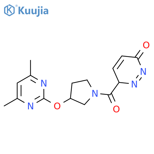 6-{3-[(4,6-Dimethylpyrimidin-2-yl)oxy]pyrrolidine-1-carbonyl}-2,3-dihydropyridazin-3-one structure