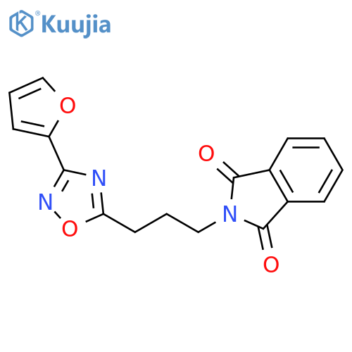 2-{3-3-(furan-2-yl)-1,2,4-oxadiazol-5-ylpropyl}-2,3-dihydro-1H-isoindole-1,3-dione structure