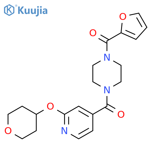 (4-(furan-2-carbonyl)piperazin-1-yl)(2-((tetrahydro-2H-pyran-4-yl)oxy)pyridin-4-yl)methanone structure