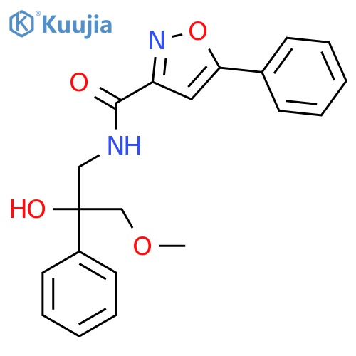 N-(2-hydroxy-3-methoxy-2-phenylpropyl)-5-phenyl-1,2-oxazole-3-carboxamide structure