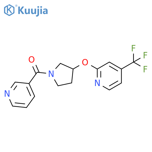 pyridin-3-yl-[3-[4-(trifluoromethyl)pyridin-2-yl]oxypyrrolidin-1-yl]methanone structure