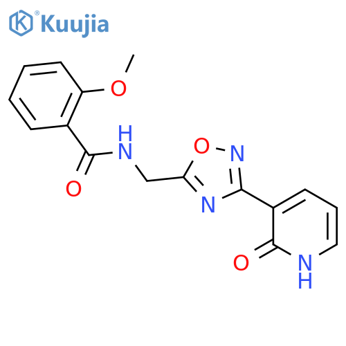 2-methoxy-N-{3-(2-oxo-1,2-dihydropyridin-3-yl)-1,2,4-oxadiazol-5-ylmethyl}benzamide structure