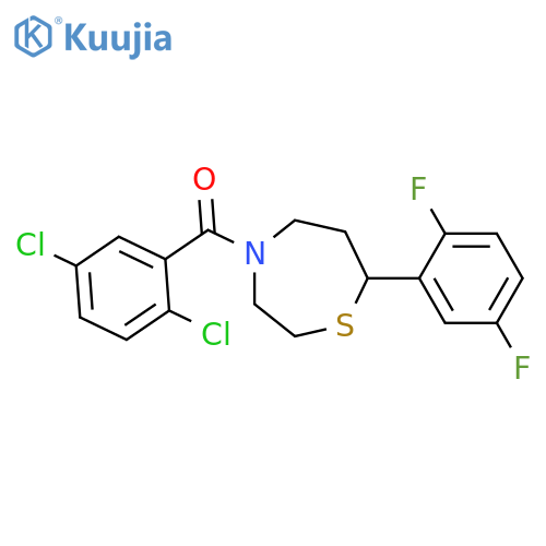 4-(2,5-dichlorobenzoyl)-7-(2,5-difluorophenyl)-1,4-thiazepane structure