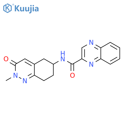 N-(2-methyl-3-oxo-2,3,5,6,7,8-hexahydrocinnolin-6-yl)quinoxaline-2-carboxamide structure