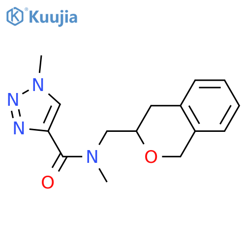 N-[(3,4-dihydro-1H-2-benzopyran-3-yl)methyl]-N,1-dimethyl-1H-1,2,3-triazole-4-carboxamide structure