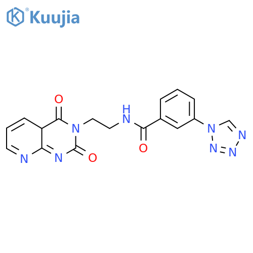 N-(2-{2,4-dioxo-1H,2H,3H,4H-pyrido2,3-dpyrimidin-3-yl}ethyl)-3-(1H-1,2,3,4-tetrazol-1-yl)benzamide structure