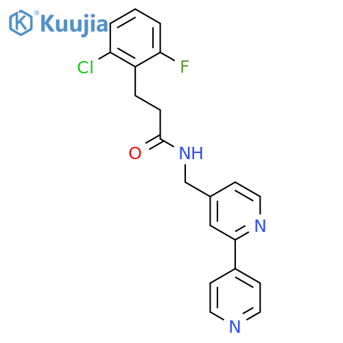 N-({2,4'-bipyridine-4-yl}methyl)-3-(2-chloro-6-fluorophenyl)propanamide structure