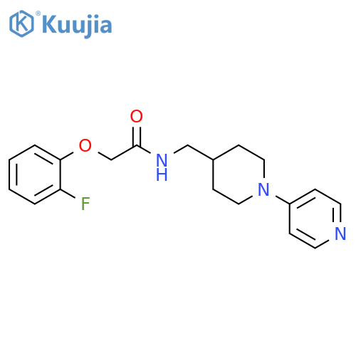 2-(2-fluorophenoxy)-N-{[1-(pyridin-4-yl)piperidin-4-yl]methyl}acetamide structure