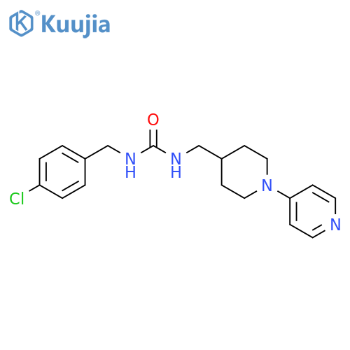 1-[(4-chlorophenyl)methyl]-3-{[1-(pyridin-4-yl)piperidin-4-yl]methyl}urea structure