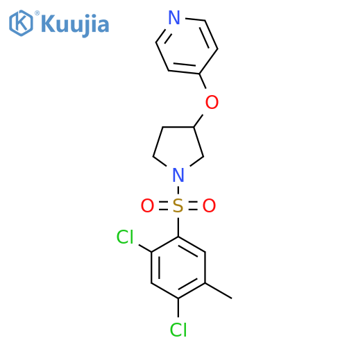 4-((1-((2,4-Dichloro-5-methylphenyl)sulfonyl)pyrrolidin-3-yl)oxy)pyridine structure